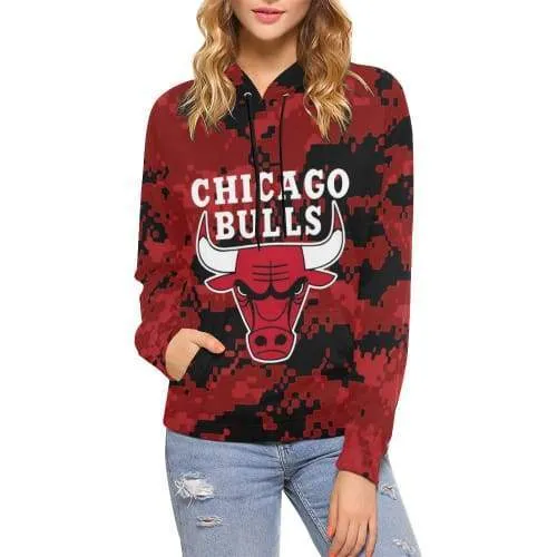 Basketball Chicago Sweatshirts - Pullover Sport Red Sweatshirt