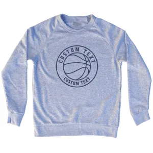 Basketball Custom Text Adult Tri-Blend Sweatshirt