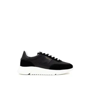 Black And White Fabric And Leather Sneaker