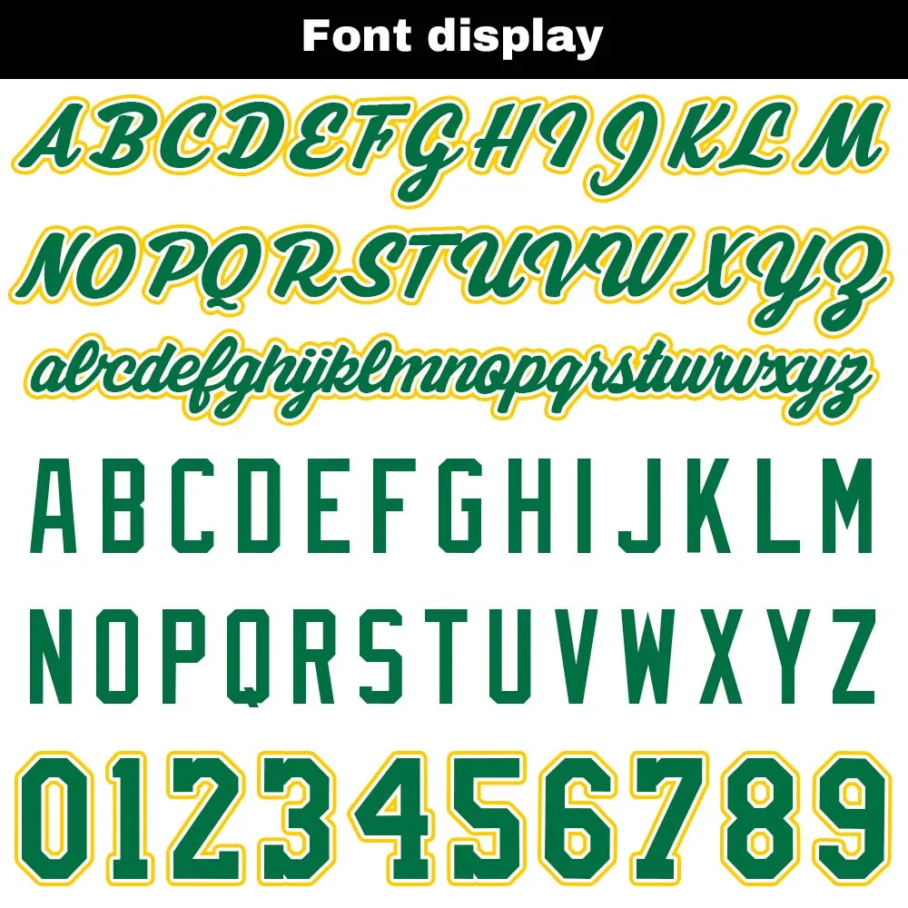 Custom basketball jersey shorts for men and women. Embroidered and printed name, number and logo White&Green&Yellow