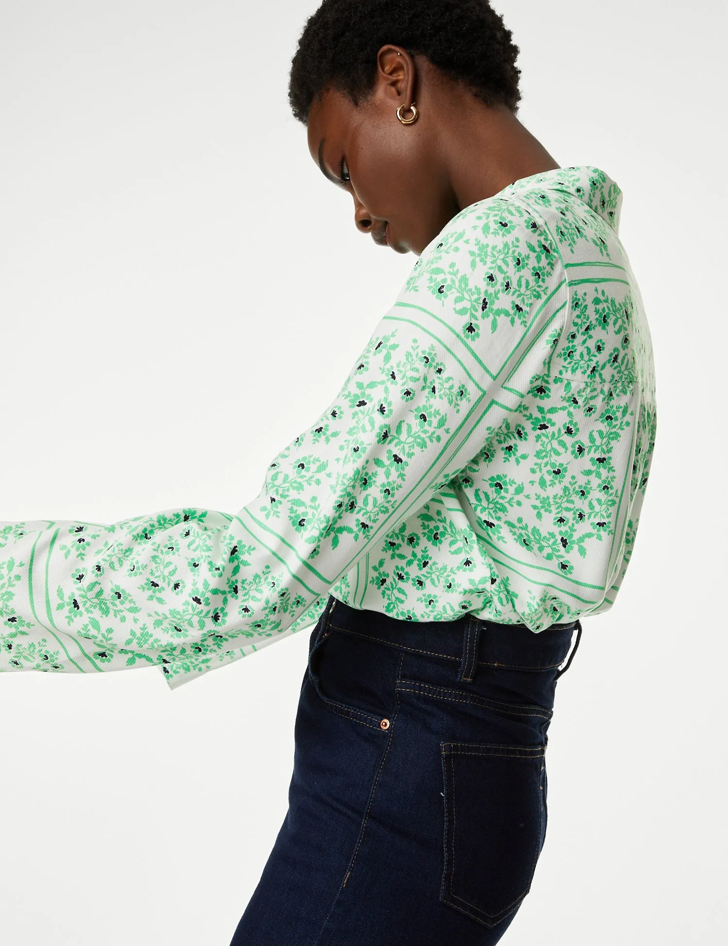 Floral Collared Blouse
