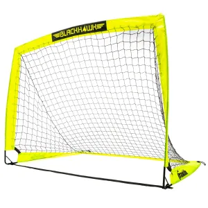 Franklin Sports Blackhawk Soccer Goal - Pop up - Indoor   Outdoor -  Adult   Kids - 4' x 3' - Yellow