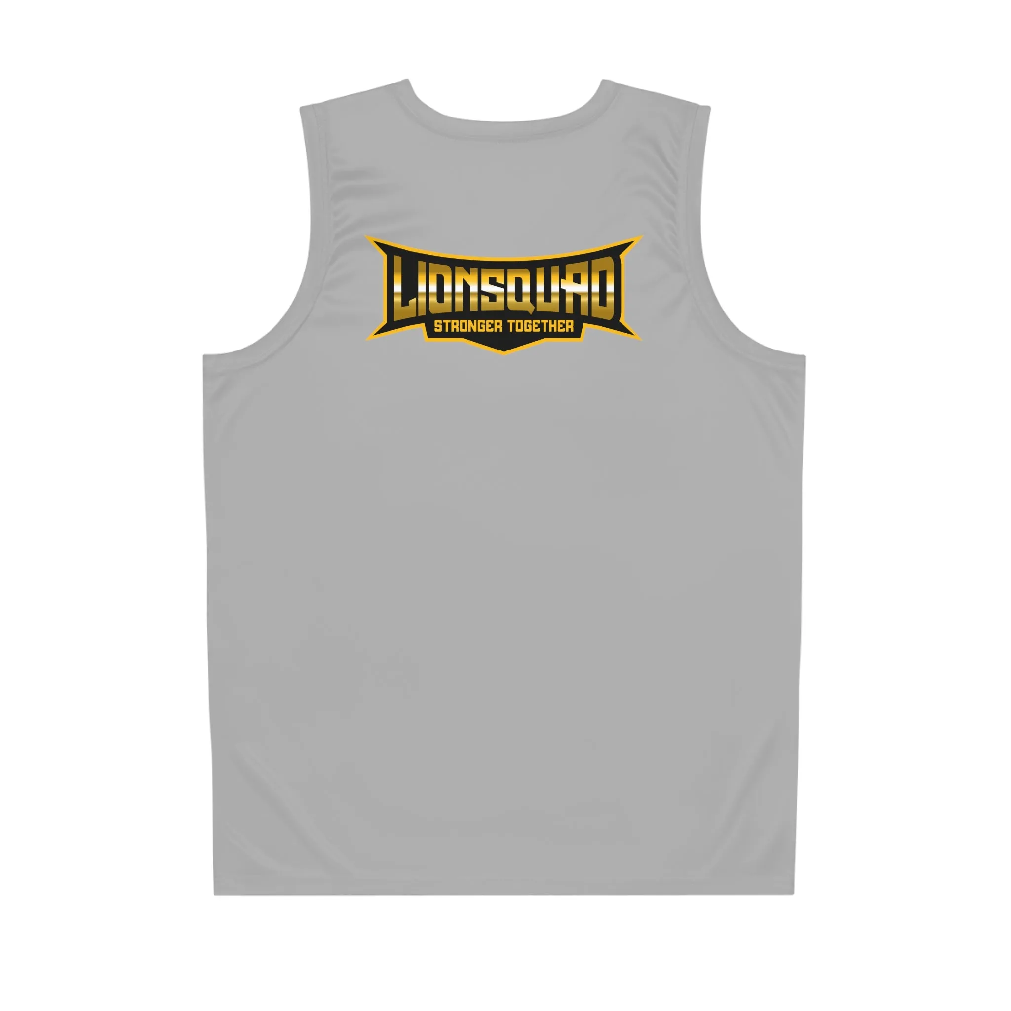 Light Grey "Sun Gold Lion" Basketball Jersey (AOP)