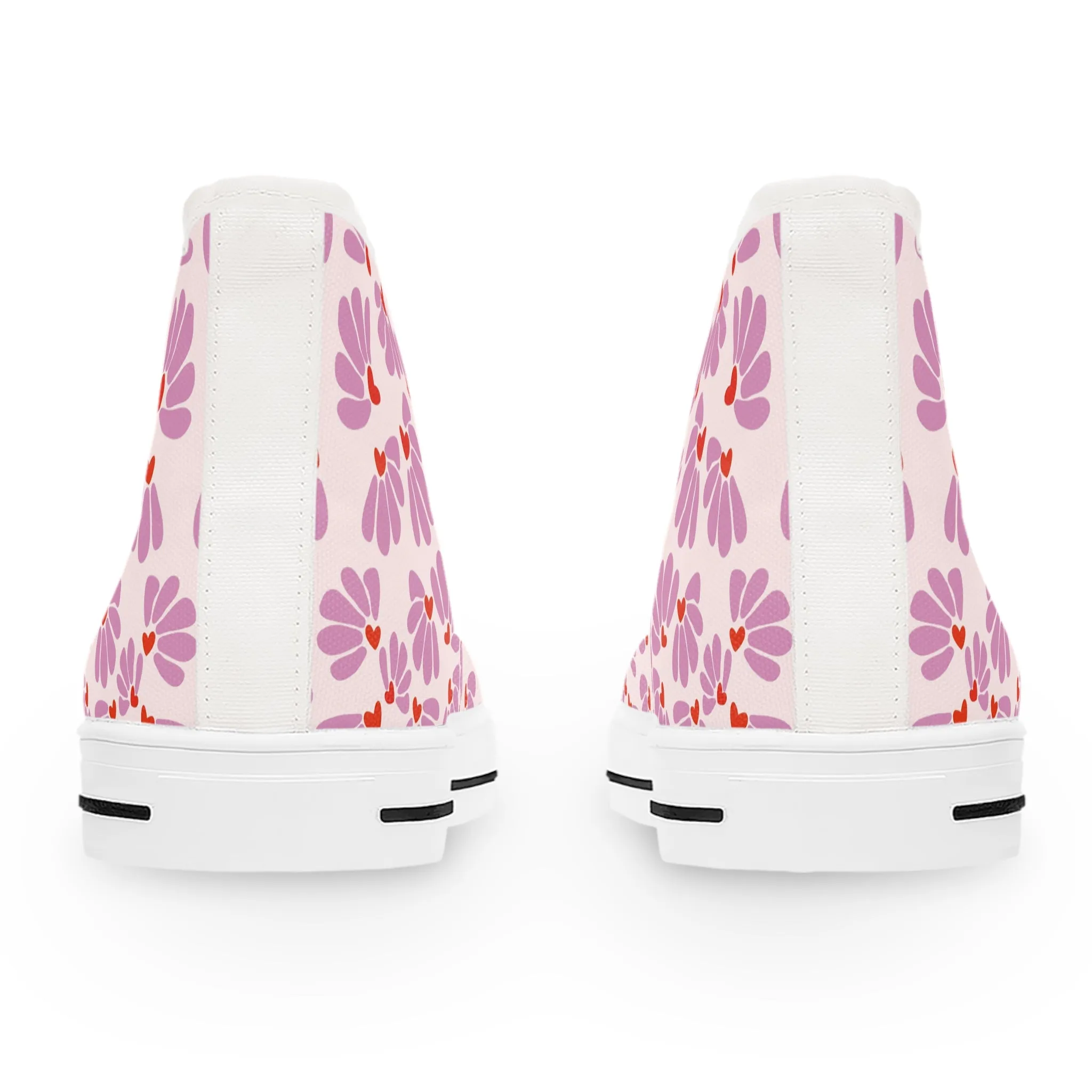Purple Flowers Women's High Top Sneakers