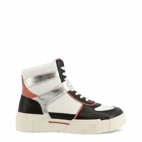 Silver High Top Sneakers imported from Italy