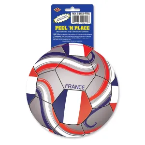 Soccer Party Peel 'N Place Clings - France