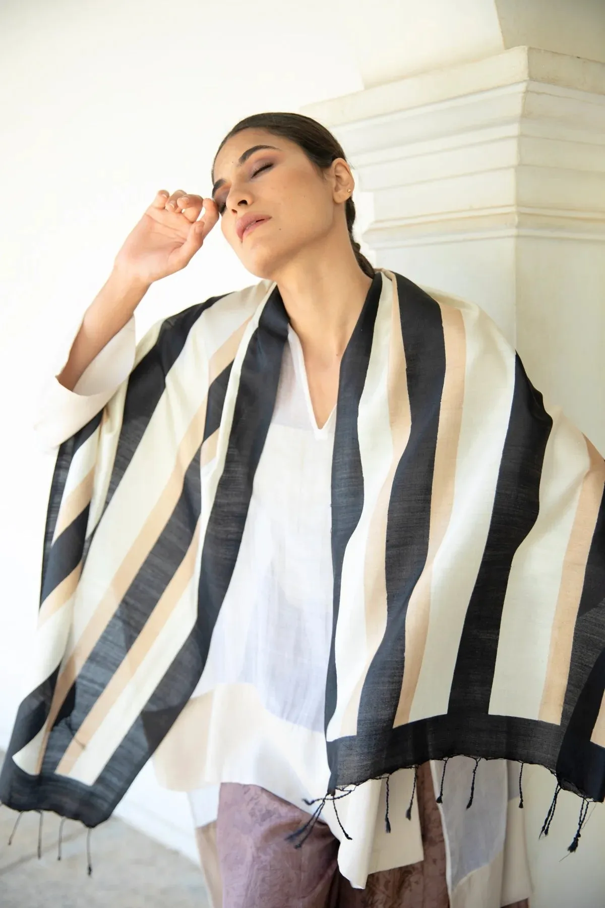 The 'Classic Sili' Eri Silk Scarf