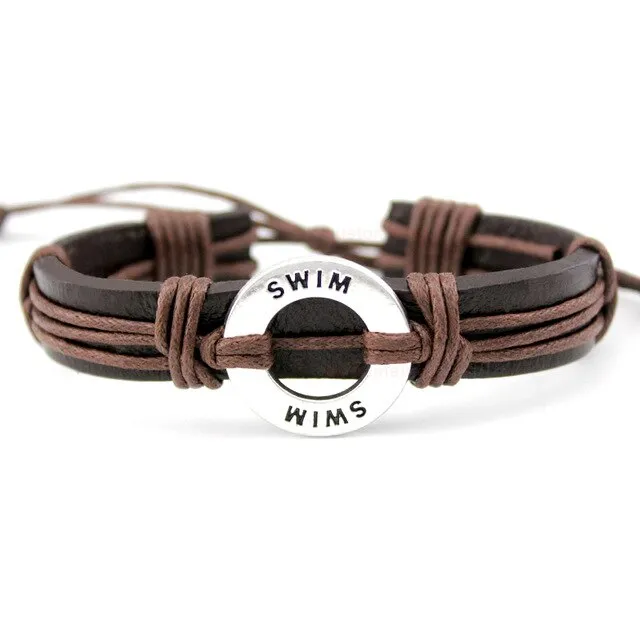 Volleyball Football Soccer Softball Lacrosse Hockey Basketball Calisthenics Charm Leather Bracelets Women Men Unisex Jewelry