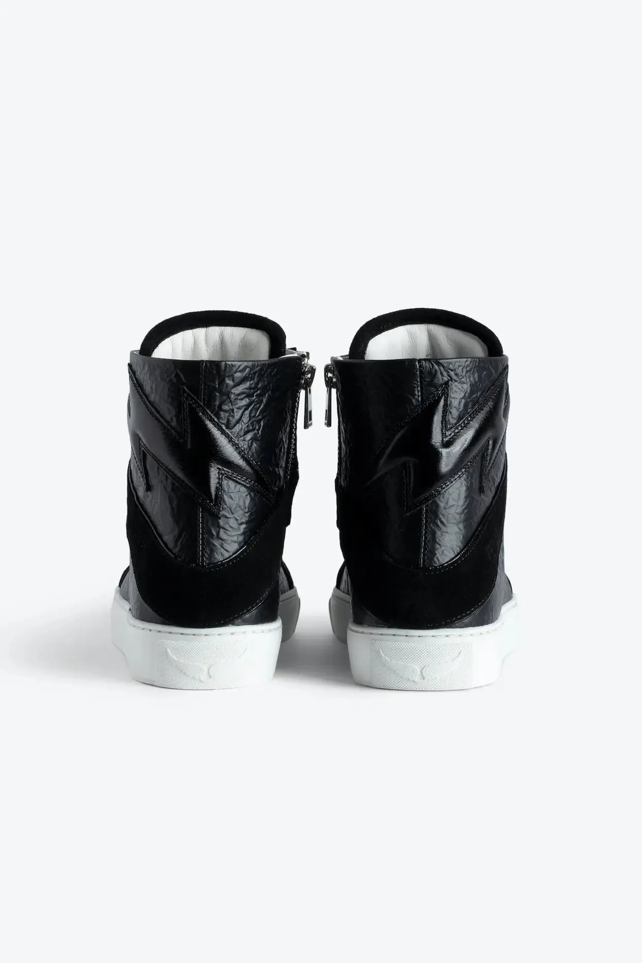 Zadig and Voltaire High Flash High-Top Wrinkle Sneakers